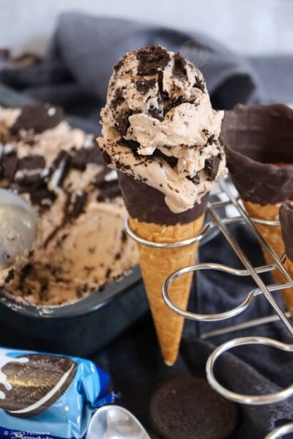 Glace au chocolat et aux biscuits à la crème !