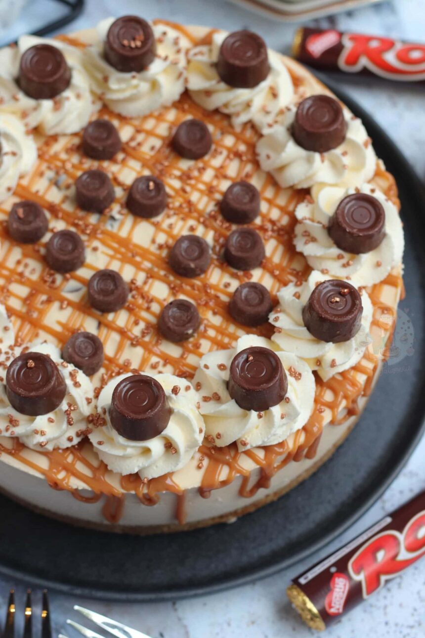 Cheesecake Caramel Rolo sans cuisson !
