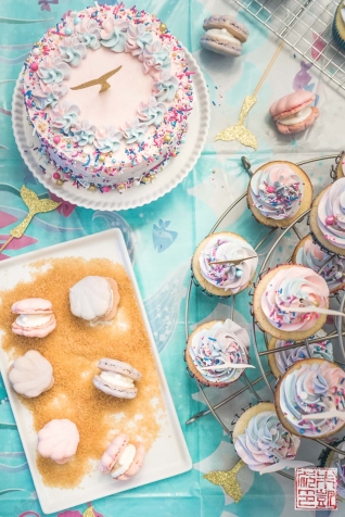 Gâteau d’anniversaire sirène pour une 6e fête d’anniversaire