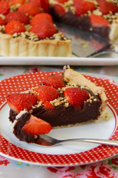 Tarte aux Fraises, Noisettes et Chocolat !