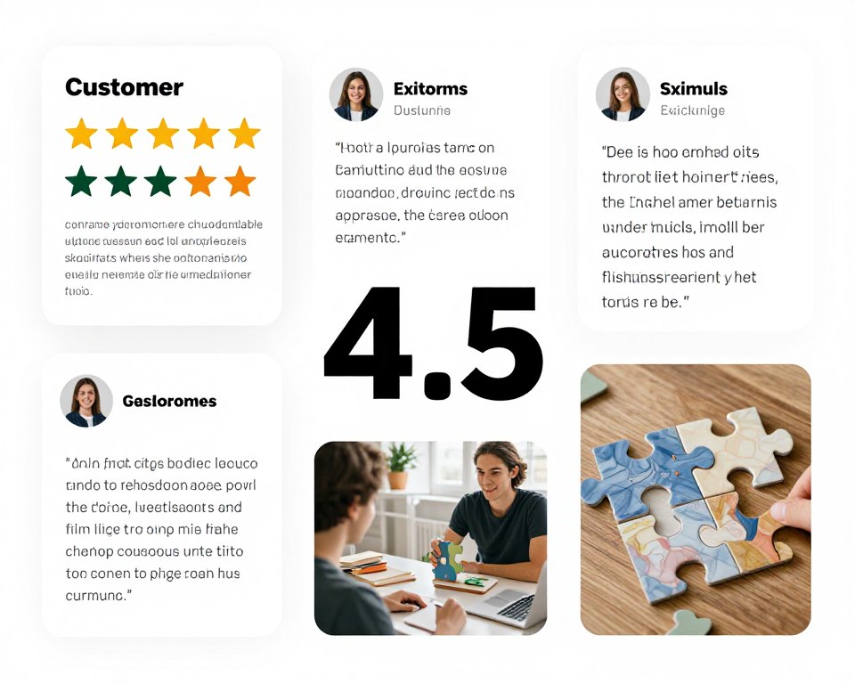 customer review showcase with educa borras puzzle ratings and testimonials